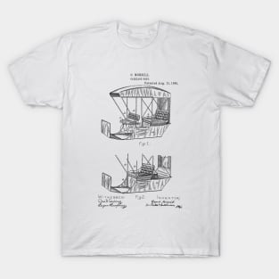 Car Carriage Body Vintage Patent Hand Drawing Funny Novelty Gift T-Shirt